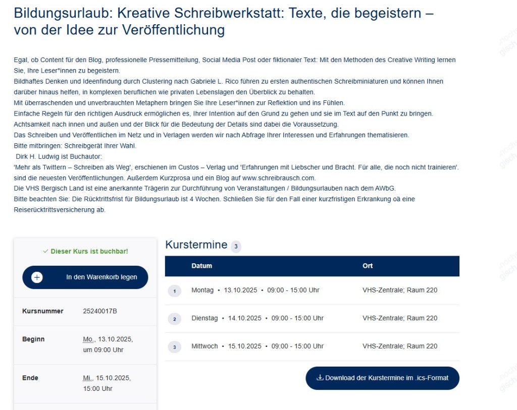 Seminare Dirk H. Ludwig